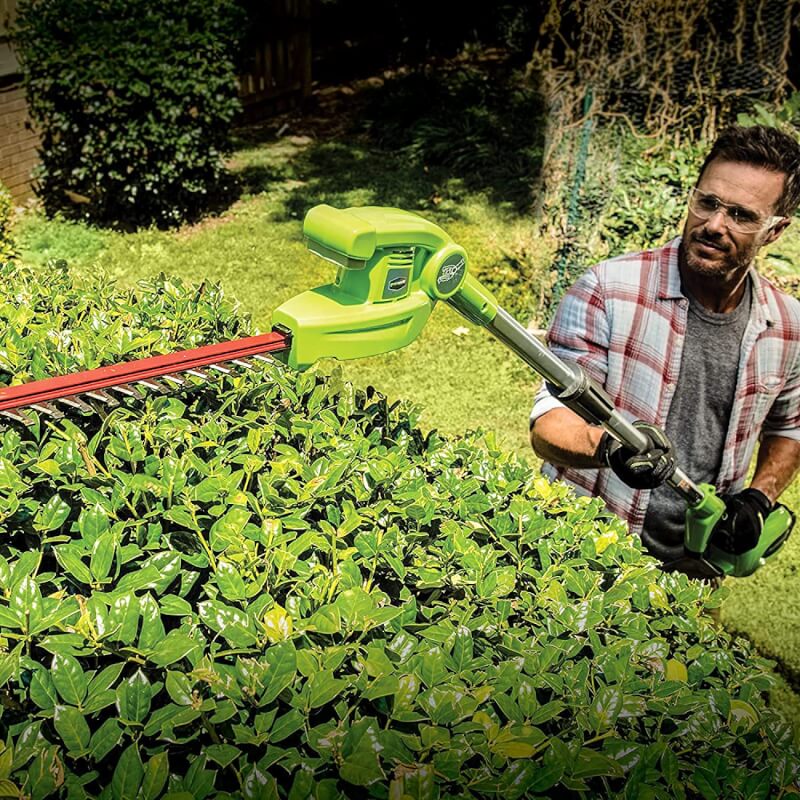 Scie à perche 40 V, 8 pouces avec accessoire taille-haie, batterie 2,0 Ah et chargeur inclus