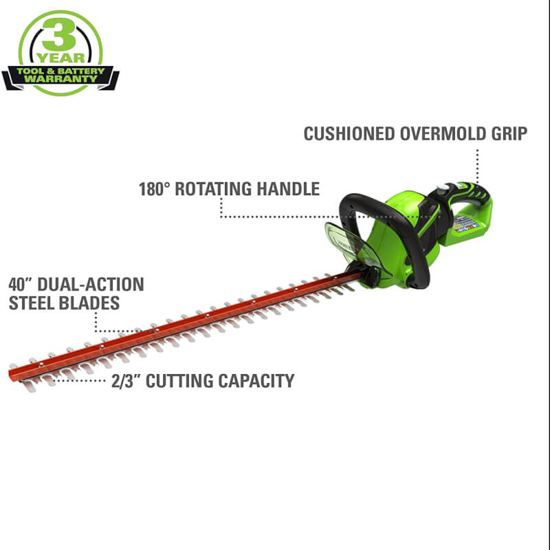 40V 24" Hedge Trimmer, 2.0Ah Battery and Charger Included - 2200700