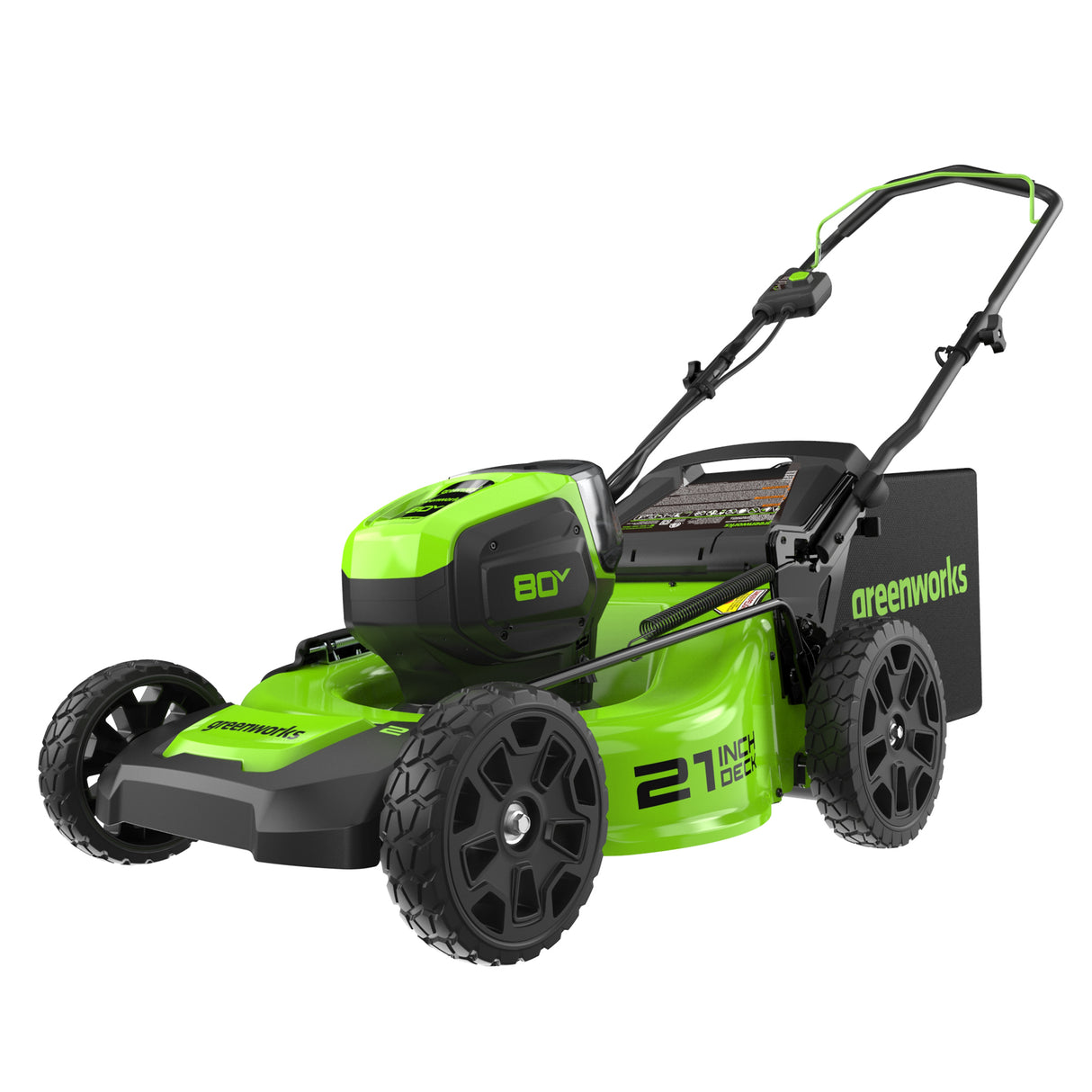 Greenworks 80V TRIO Combo 21-in Brushless Push Mower & 16-in Brushless String Trimmer & 730 CFM - 170 MPH Brushless Blower Combo, (2) 2.0Ah Batteries and 4A Rapid Charger Included