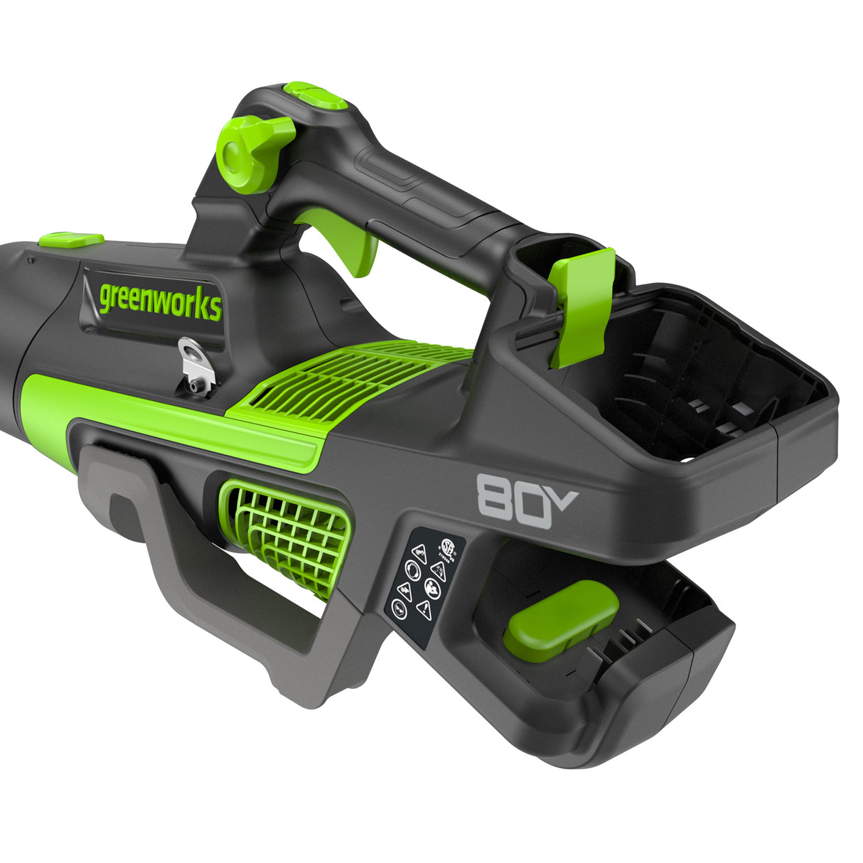 Greenworks 80V 17” Push Mower and 800 CFM 200 MPH Blower, 4Ah Battery and 2A Charger Included