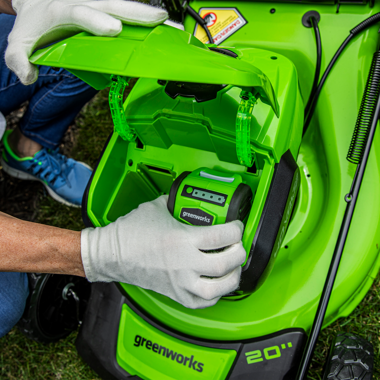 40V 20" Self-Propelled Mower & 40V 12" String Trimmer Combo Kit, 5.0Ah Battery and Charger Included