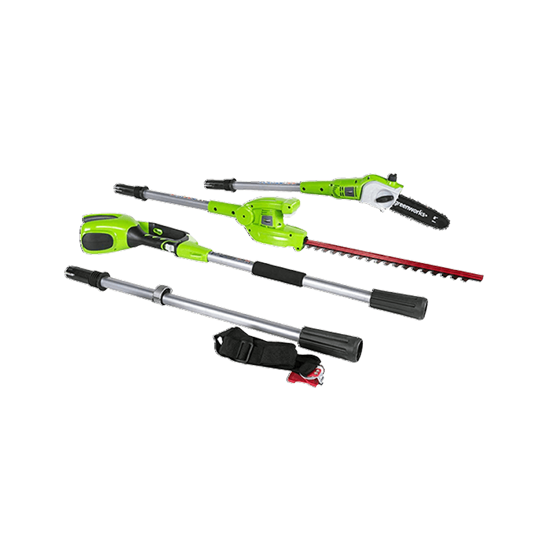 Scie à perche 40 V, 8 pouces avec accessoire taille-haie, batterie 2,0 Ah et chargeur inclus