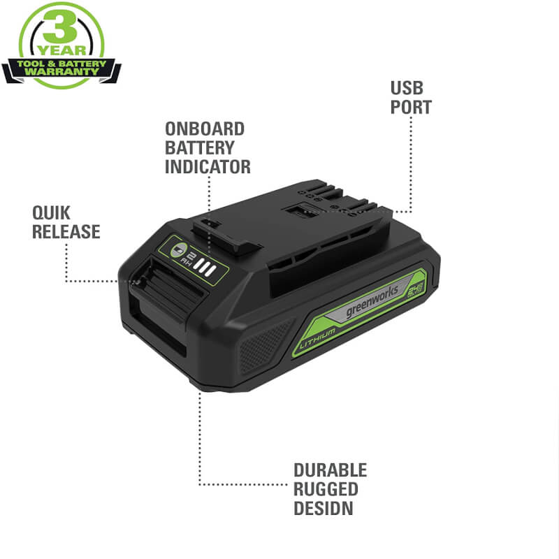 24V 2.0Ah USB Battery - BAG708