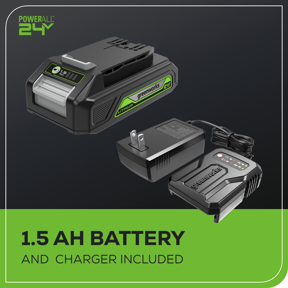 24V Shear Shrubber, 1.5Ah USB Battery and Charger Included