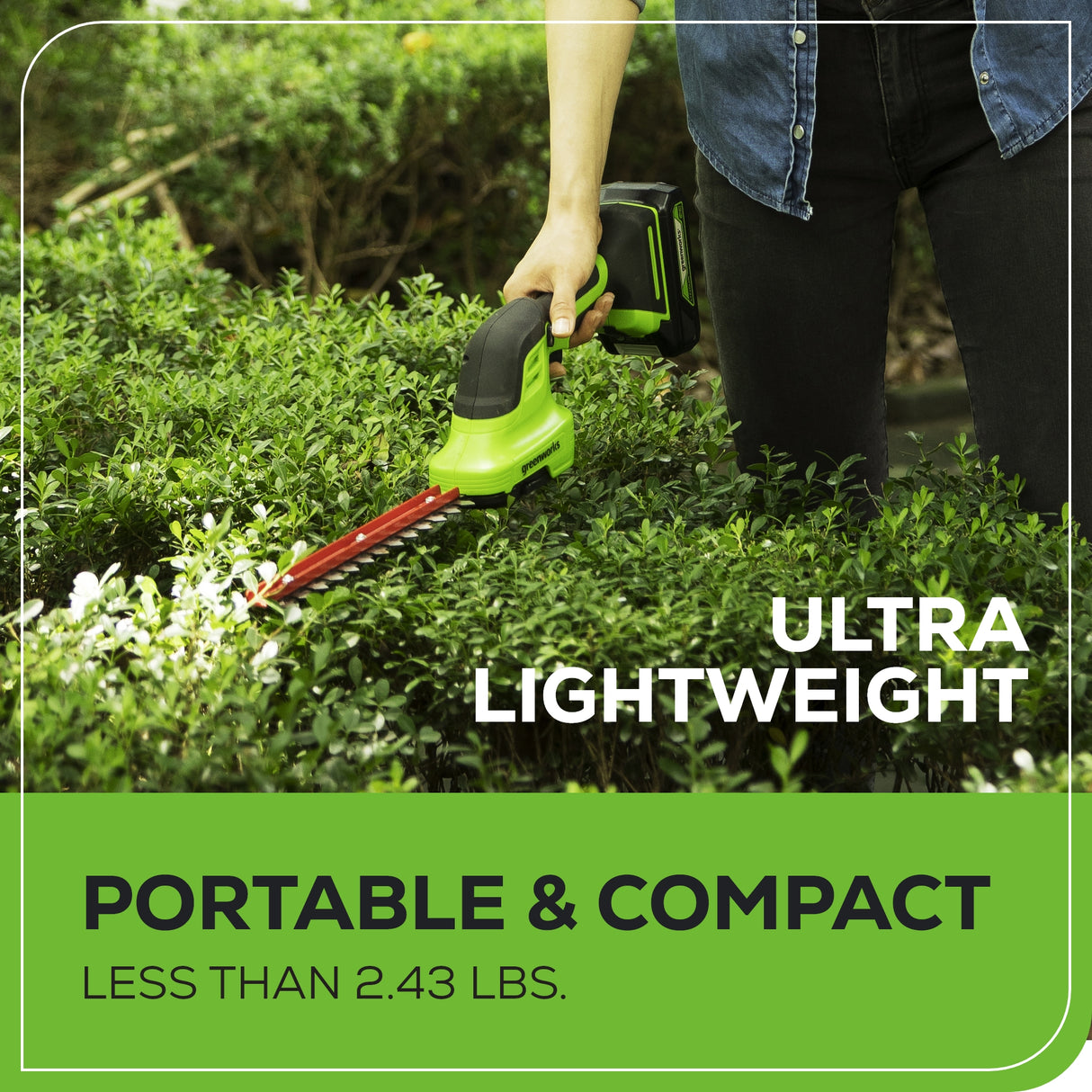 24V Shear Shrubber, 1.5Ah USB Battery and Charger Included