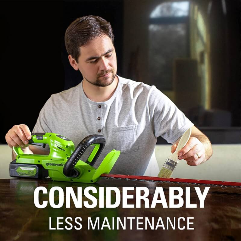 Taille-haie 24 V, 22 pouces avec poignée rotative, batterie USB 1,5 Ah et chargeur inclus