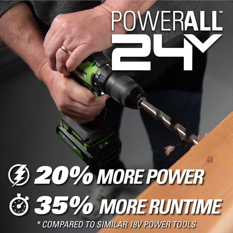 24V Brushless Drill / Driver, (2) 1.5Ah Batteries and Charger Included