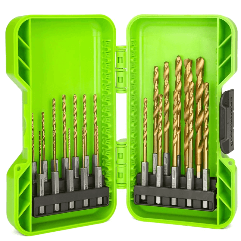 22 PC Titanium Drilling Bit Set
