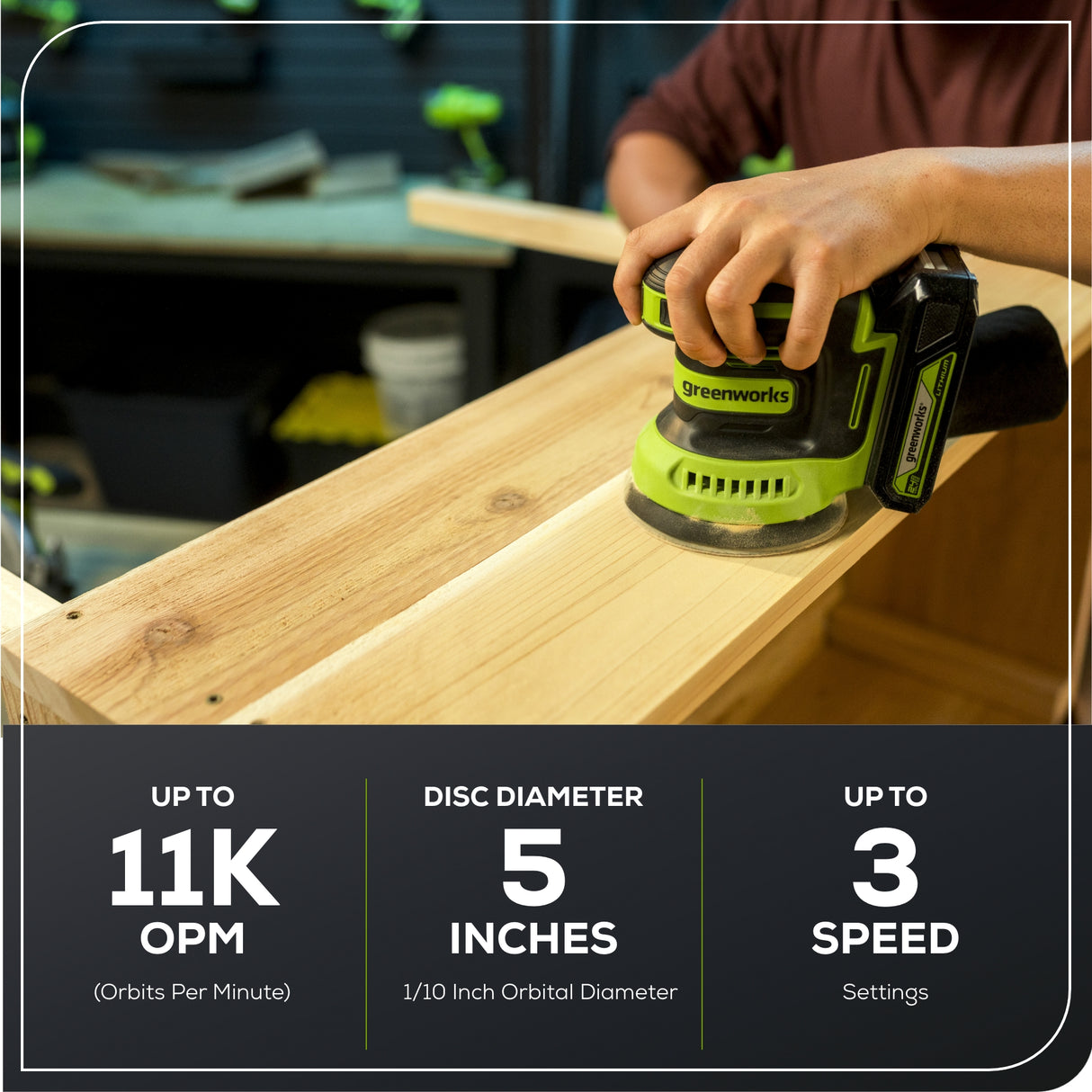 24V 5" Orbital Sander (Tool Only)