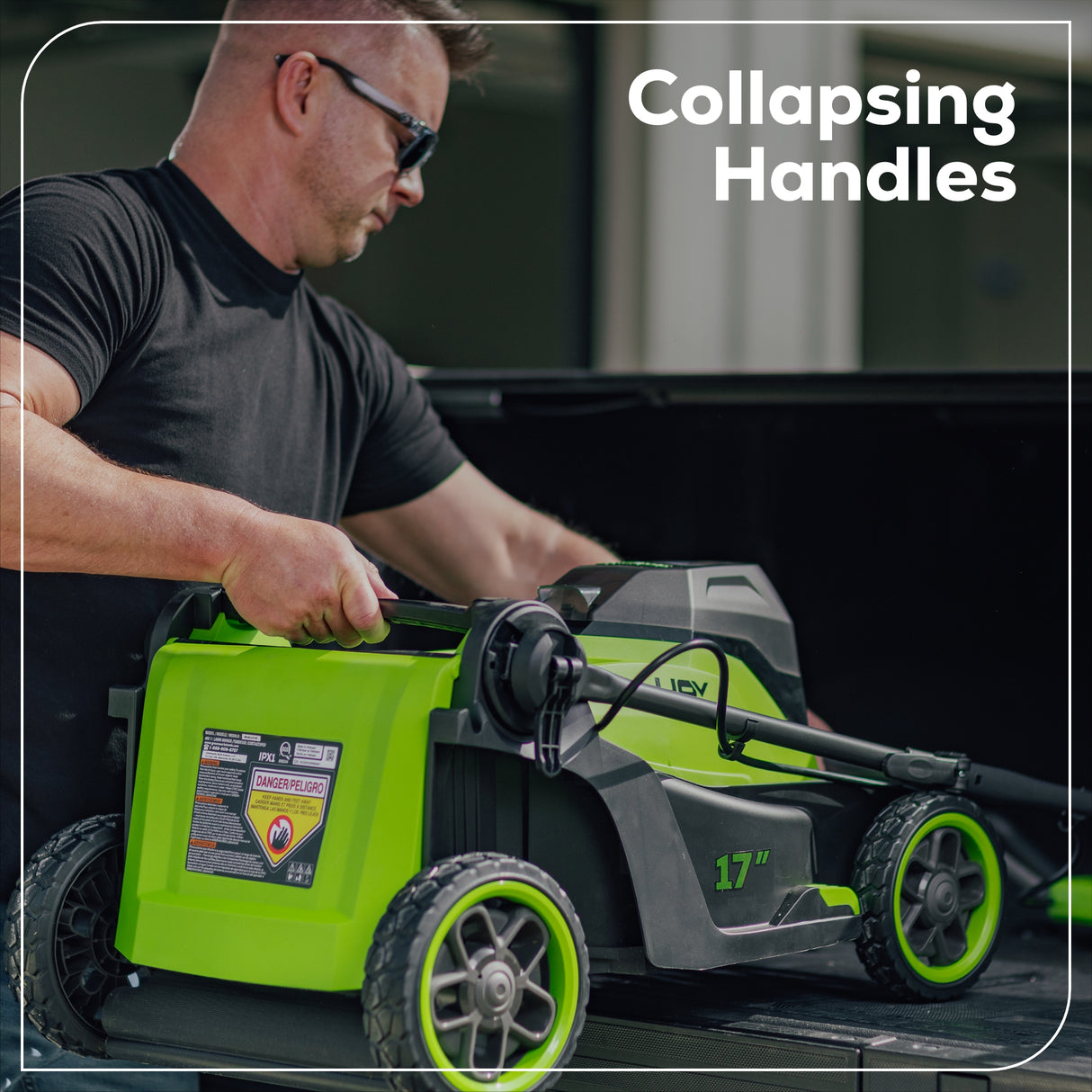 48V (24V x 2) 17" Brushless Lawn Mower, (2) 4.0Ah Batteries & 2-Port 65W Type-C Charger with (2) 3-Ft Cords Included