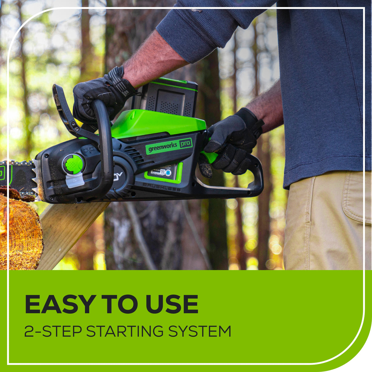80V 18" 2.5kW Chainsaw, 4.0Ah Battery and Charger Included BONUS: (2) Extra Chains and Carrying Case