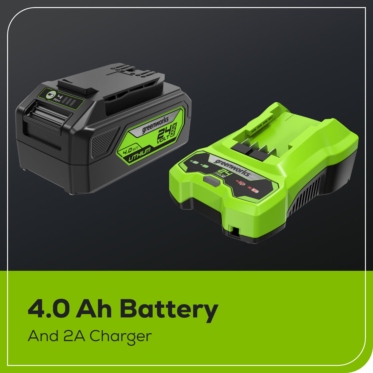 24V 13" Cordless Battery String Trimmer, 4.0Ah Battery and Charger Included