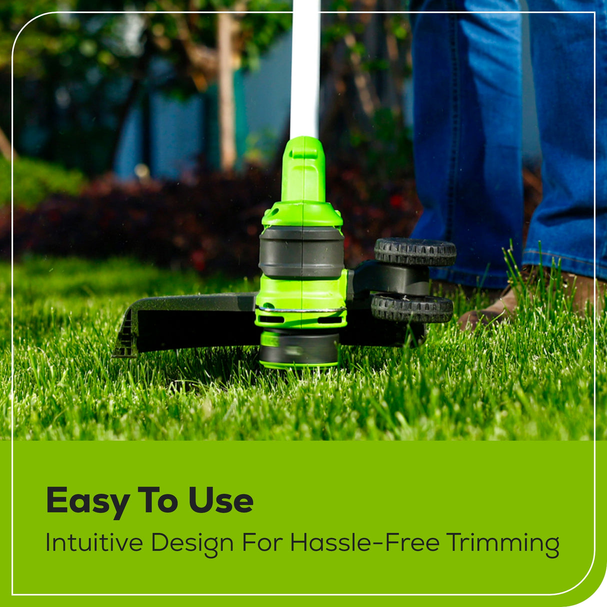 24V 13" Cordless Battery String Trimmer, 4.0Ah Battery and Charger Included