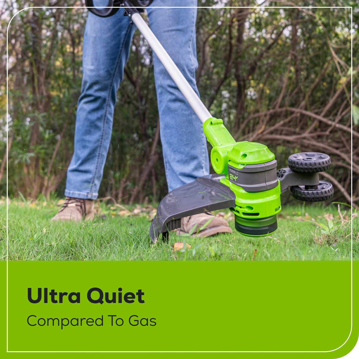 24V 13" Cordless Battery String Trimmer, 4.0Ah Battery and Charger Included