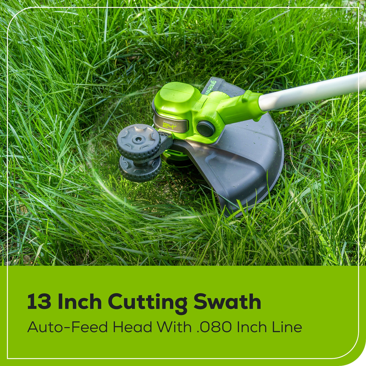 24V 13" Cordless Battery String Trimmer, 4.0Ah Battery and Charger Included