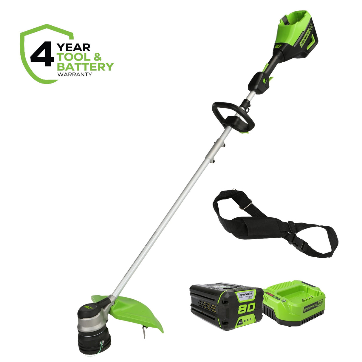 Coupe-herbe sans balais 80 V, 16 pouces, batterie 2,0 Ah et chargeur inclus