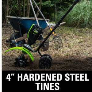 Cultivateur sans balais 60 V 8 pouces, batterie 2,5 Ah et chargeur inclus