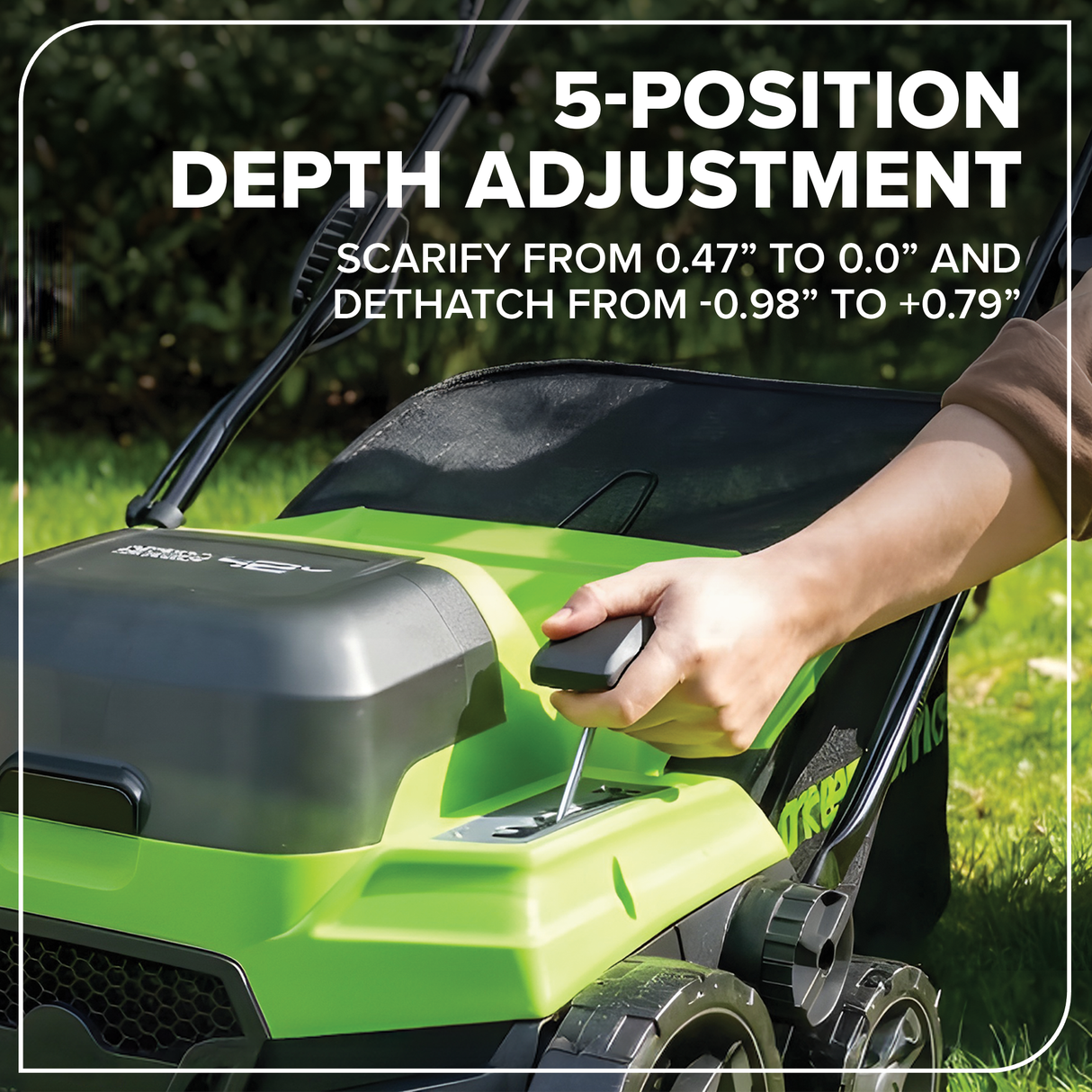 48V (24V x 2) 15" Brushless Dethatcher / Scraifier (Tool Only)