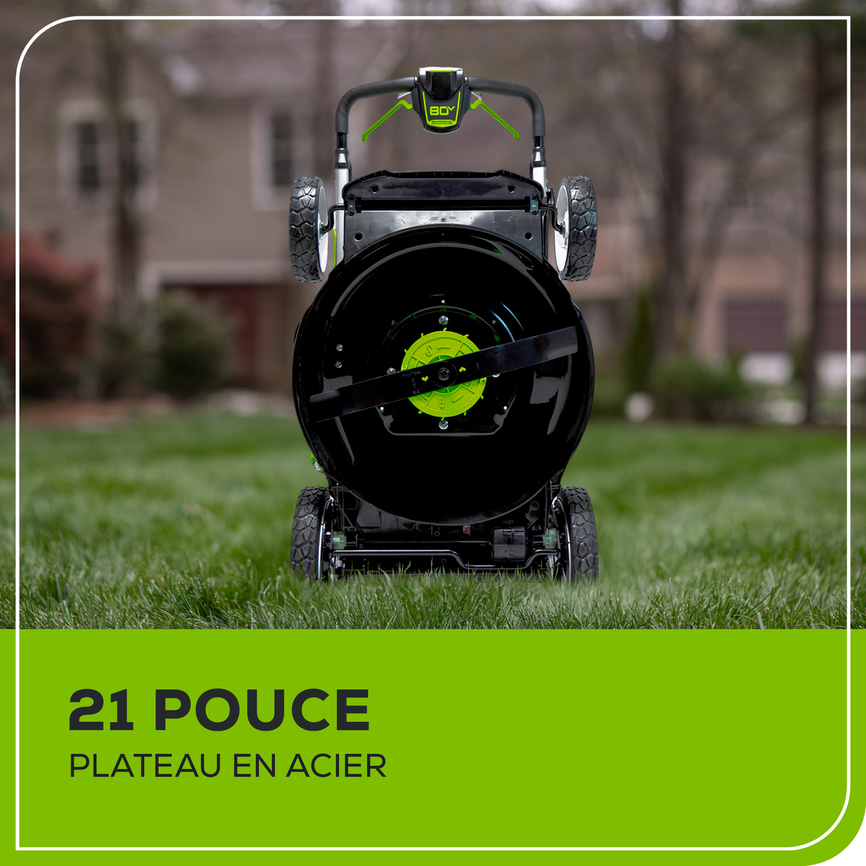 Tondeuse à gazon Greenworks 80 V 21 po (outil uniquement) BONUS : lame incluse