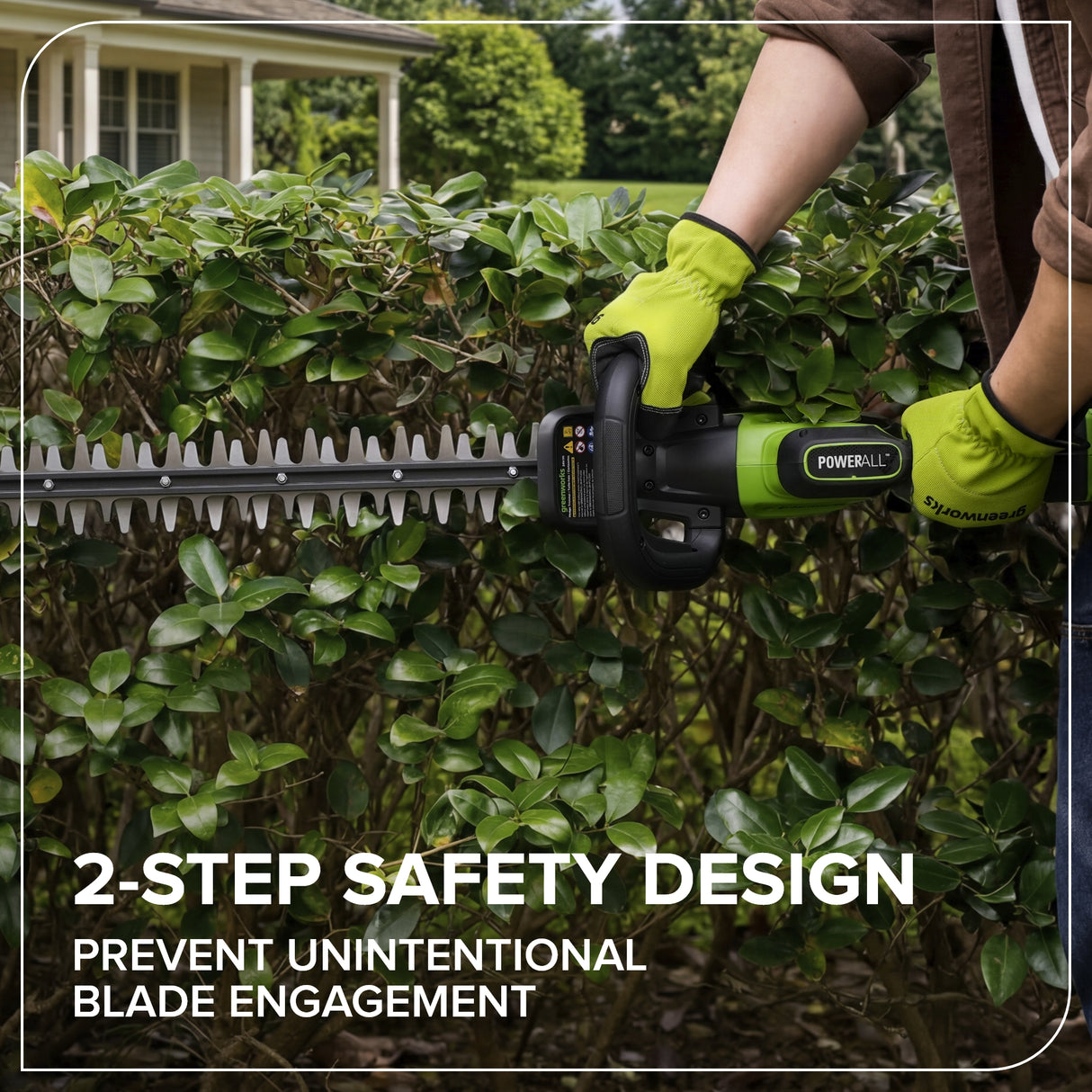 24V 20" Brushless Hedge Trimmer, 2.0Ah Battery and 30W Charger Included