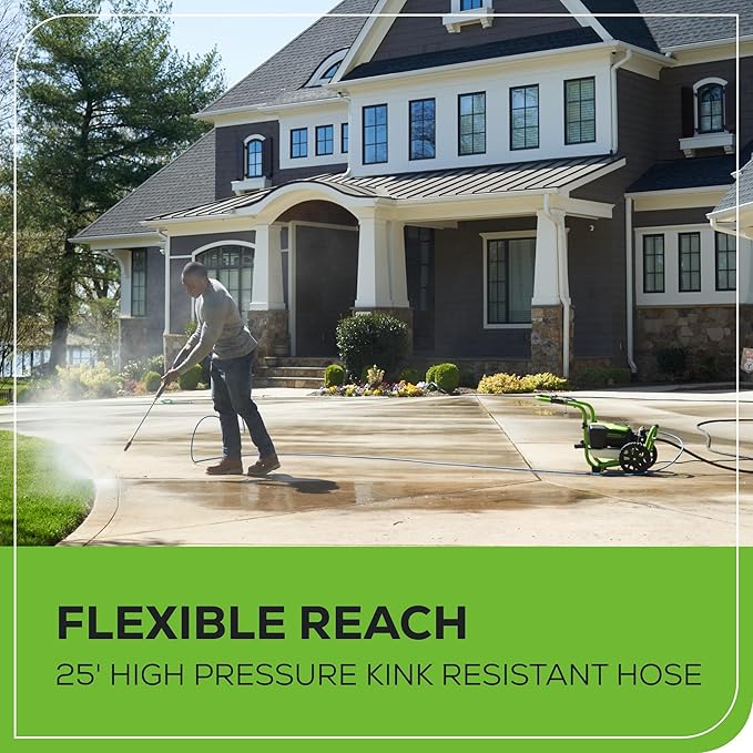 Boyau pour laveuse à pression en PVC Greenworks de 25 pieds