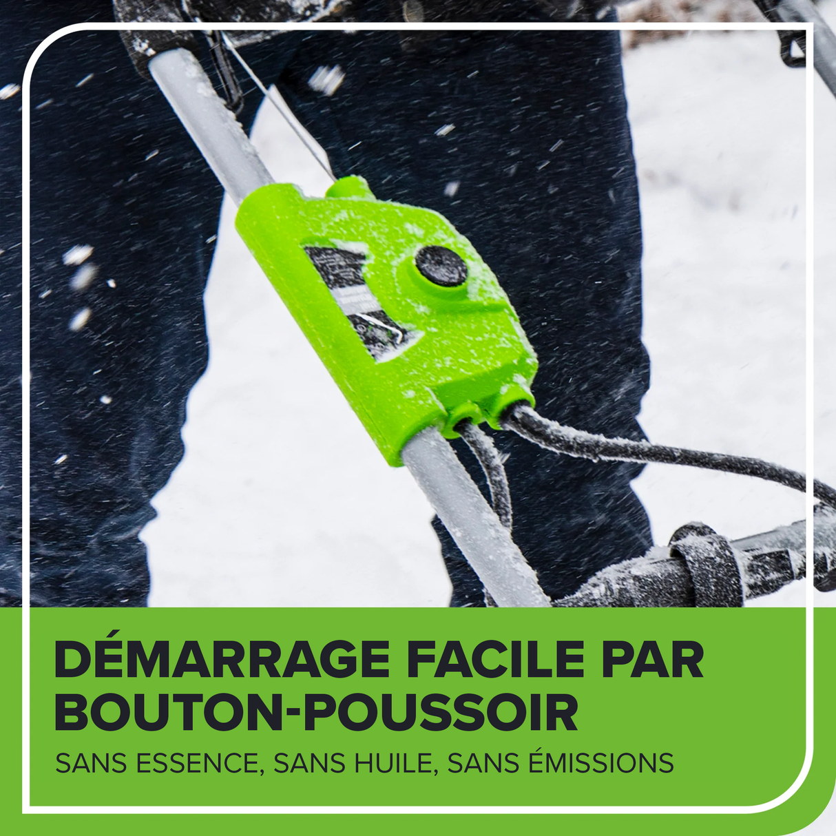 Souffleuse à neige électrique Greenworks de 10 A, 16 pouces
