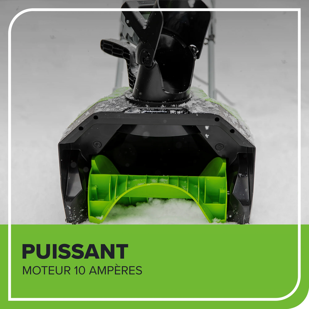 Souffleuse à neige électrique Greenworks de 10 A, 16 pouces