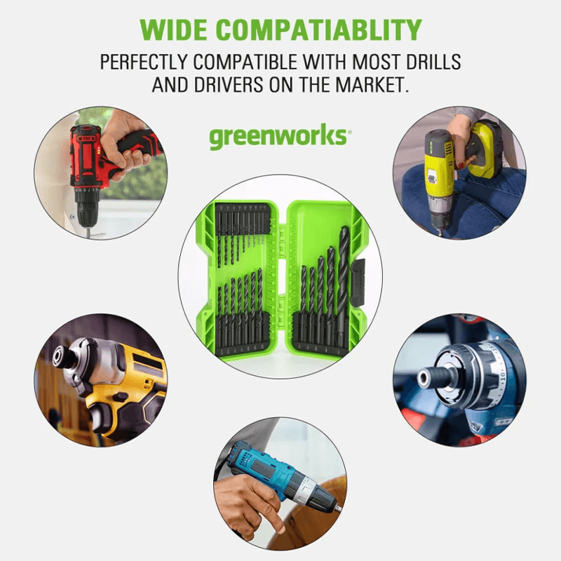 Jeu de forets en oxyde noir (Paquet de 21)