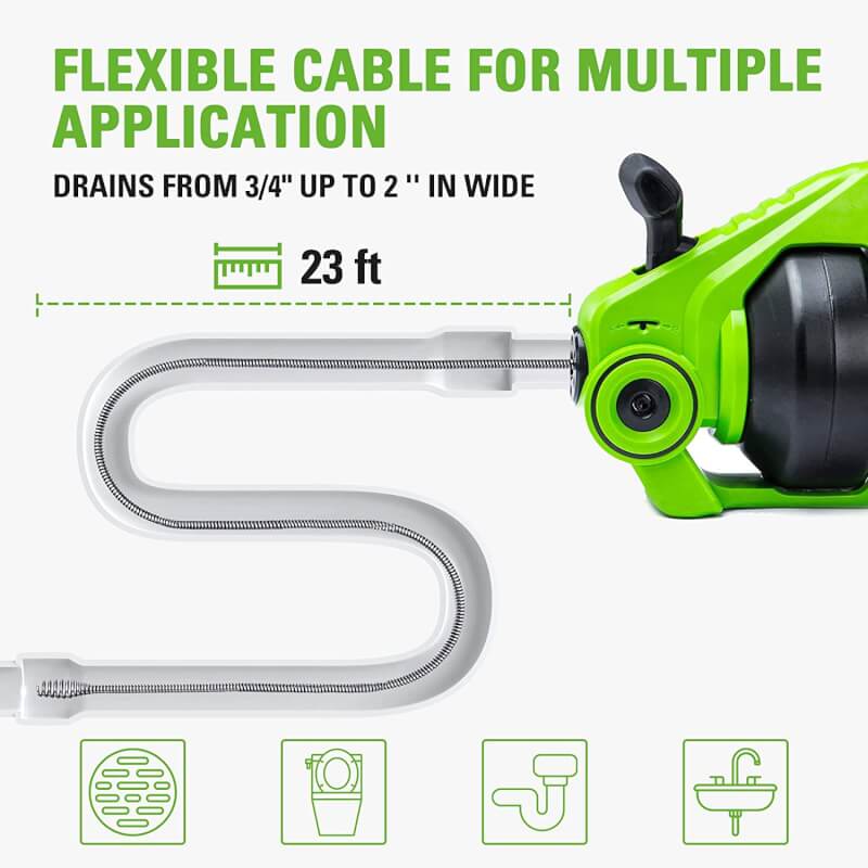 24V 25-FT Cordless Battery Drain Auger (Tool-Only)