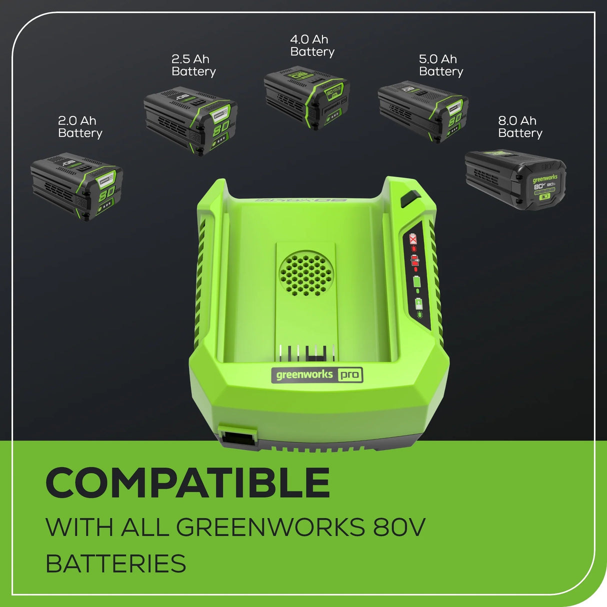 Ensemble 80 V de batterie 4,0 Ah et chargeur rapide