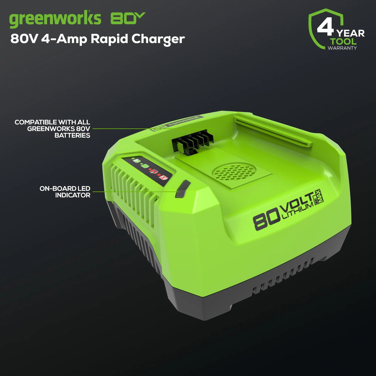 Ensemble 80 V de batterie 4,0 Ah et chargeur rapide