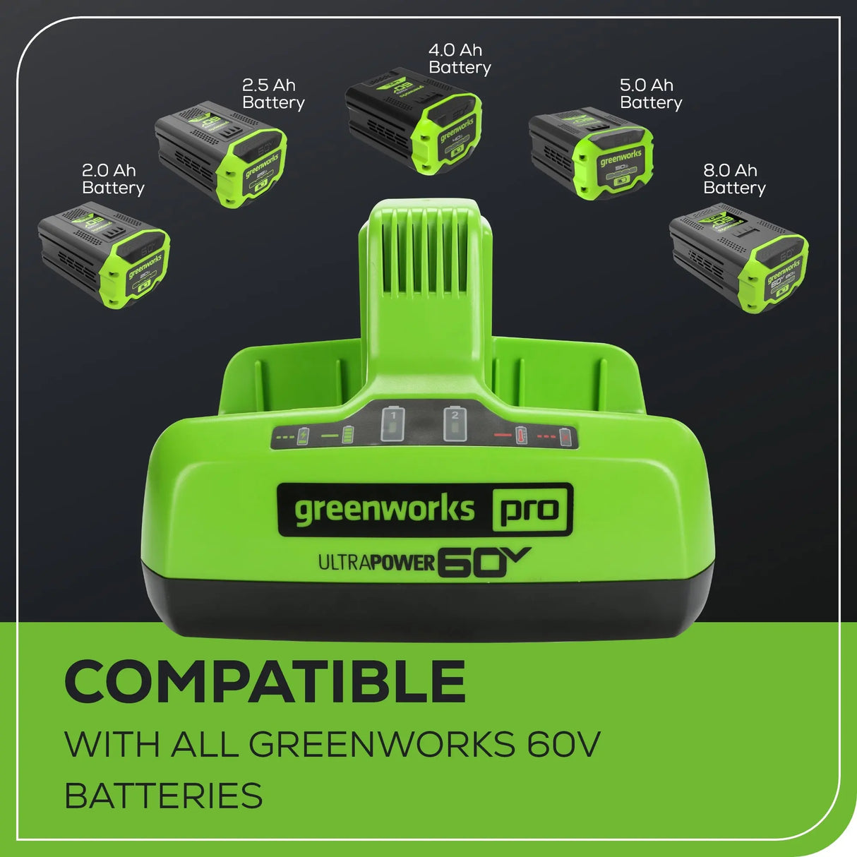 60V (2) 5.0Ah Batteries & Dual Port Charger Combo Kit