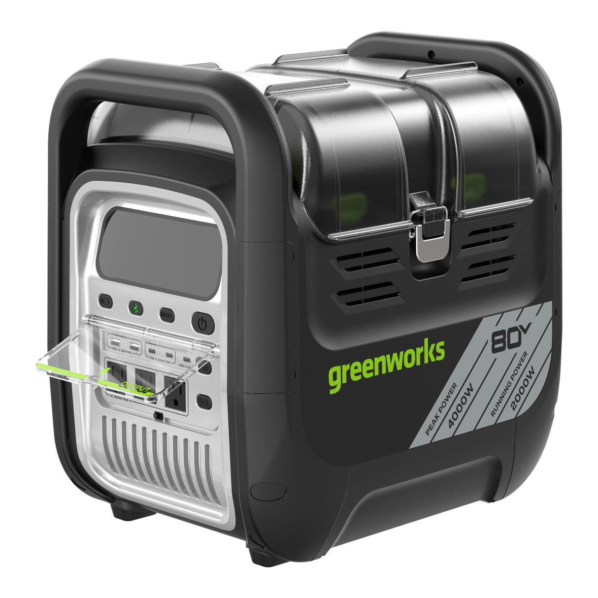 80V 2000W 4-Slot Inverter Portable Power Station (Tool Only)