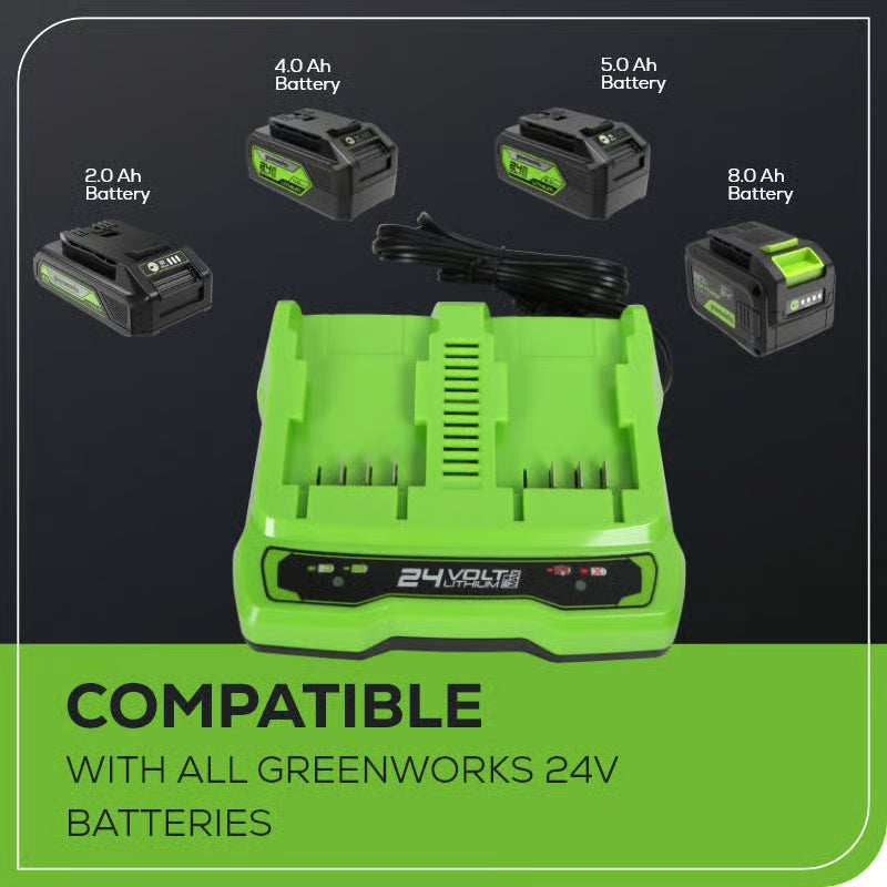Ensemble 24 V de (2) batterie 4,0 Ah et chargeur double port