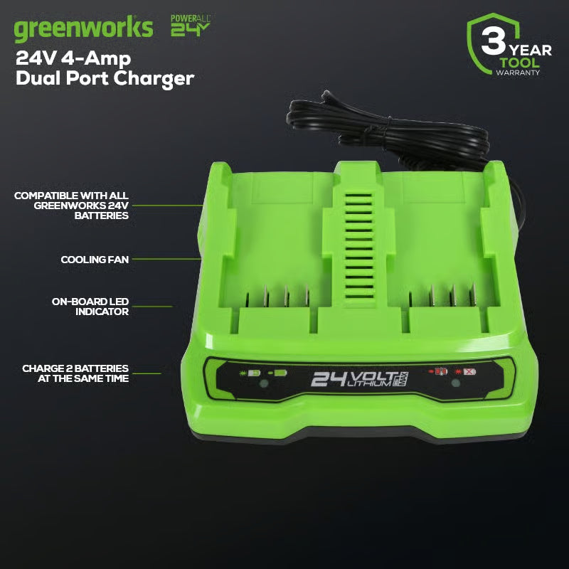 24V (2) 4.0Ah Battery and Dual Port Charger Combo Kit