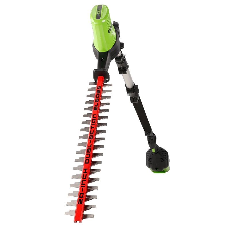 80V 20" Pole Hedge Trimmer, (2x) 2.0Ah Battery and Charger