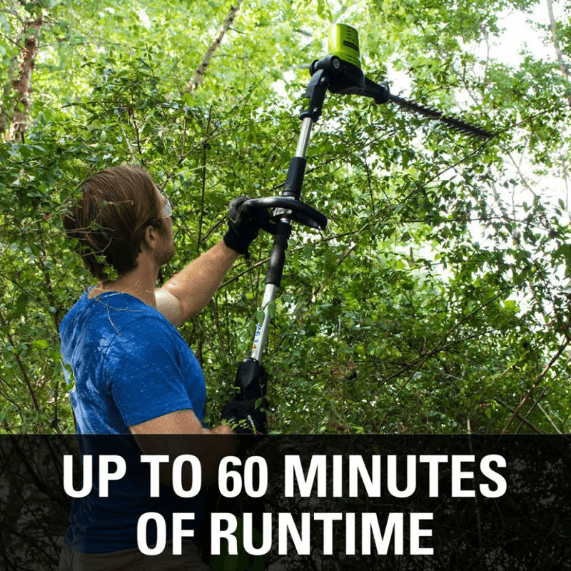 60V 20" Pole Hedge Trimmer, 2.0Ah Battery and Charger Included