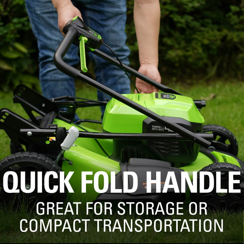 Ensemble 48 V (24 V x 2) de tondeuse 20 pouces, coupe-herbe 10 pouces et souffleur, (2) batteries 24 V 4 Ah et chargeur inclus