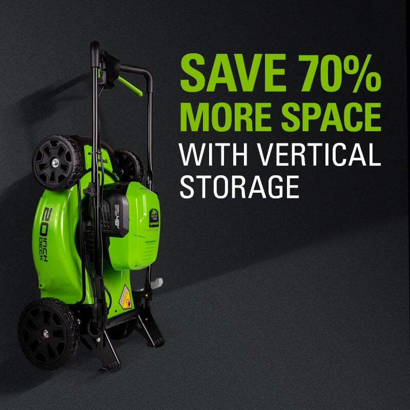 Ensemble 48 V (24 V x 2) de tondeuse 20 pouces, coupe-herbe 10 pouces et souffleur, (2) batteries 24 V 4 Ah et chargeur inclus