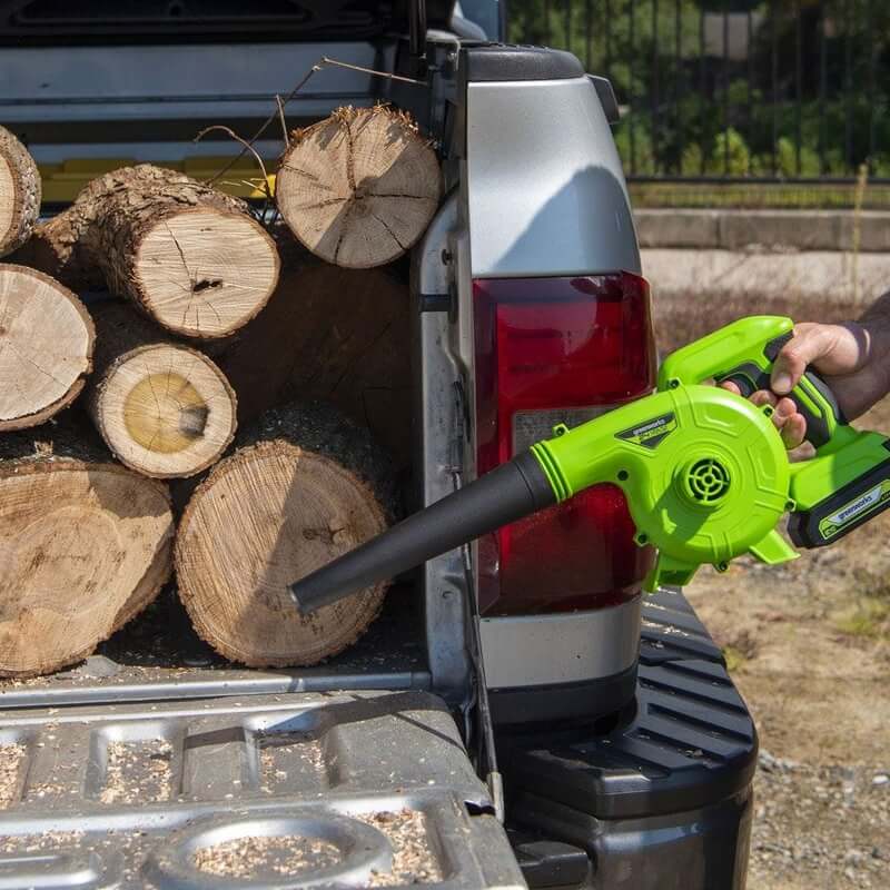 Souffleur/Aspirateur d'atelier à batterie sans fil 24 V, 90 CFM (Outil seulement)