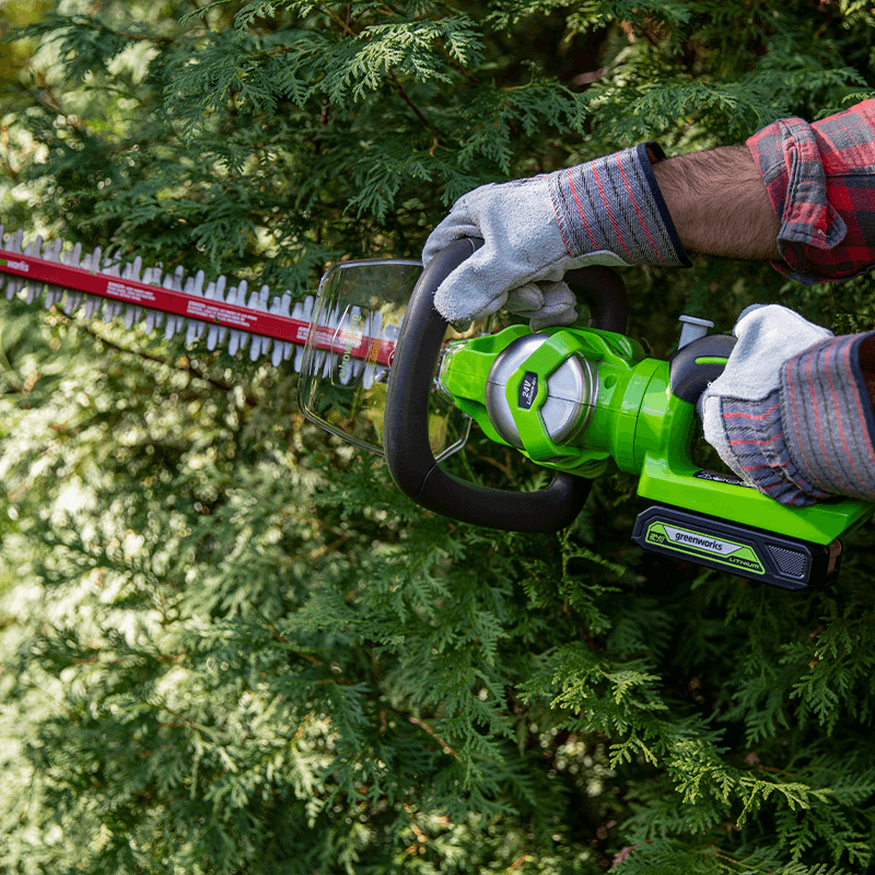 Taille-haie 24 V 22 pouces avec poignée rotative (Outil seulement)