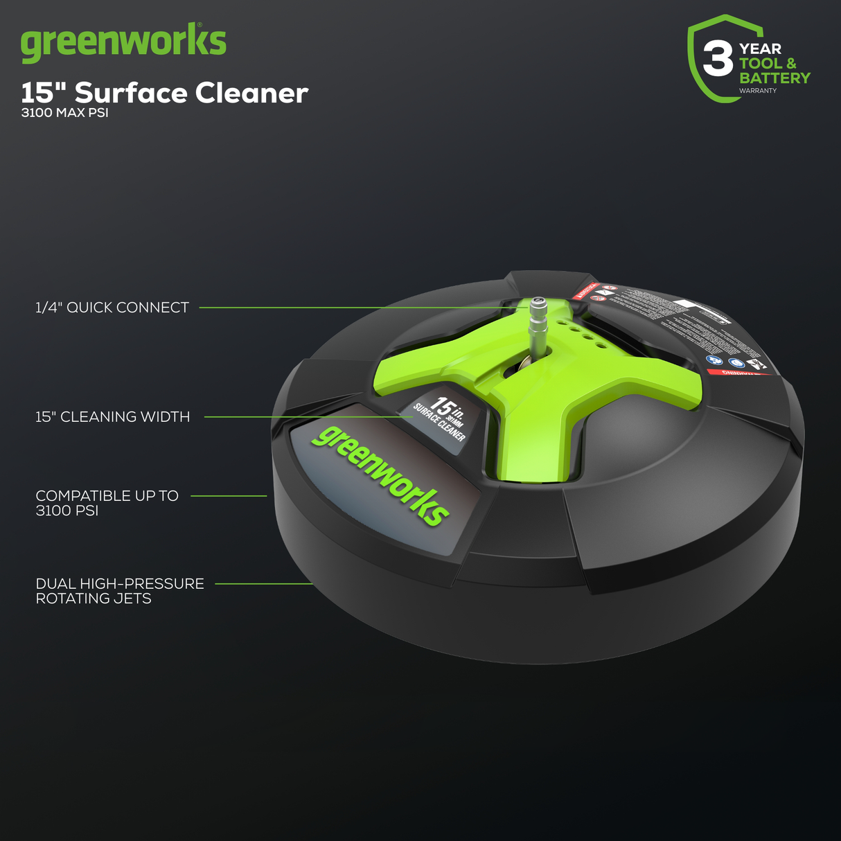 Universal 15" Rotating Surface Cleaner