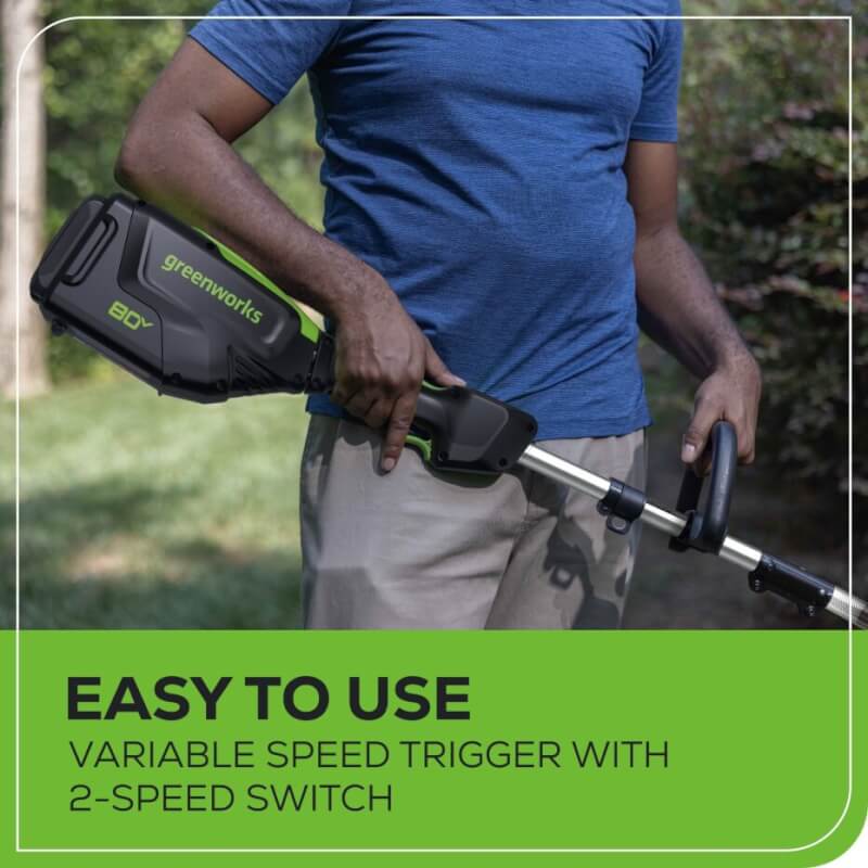 Coupe-herbe avec moteur monté à l'avant 80 V, 16 pouces, batterie 2,0 Ah et chargeur inclus