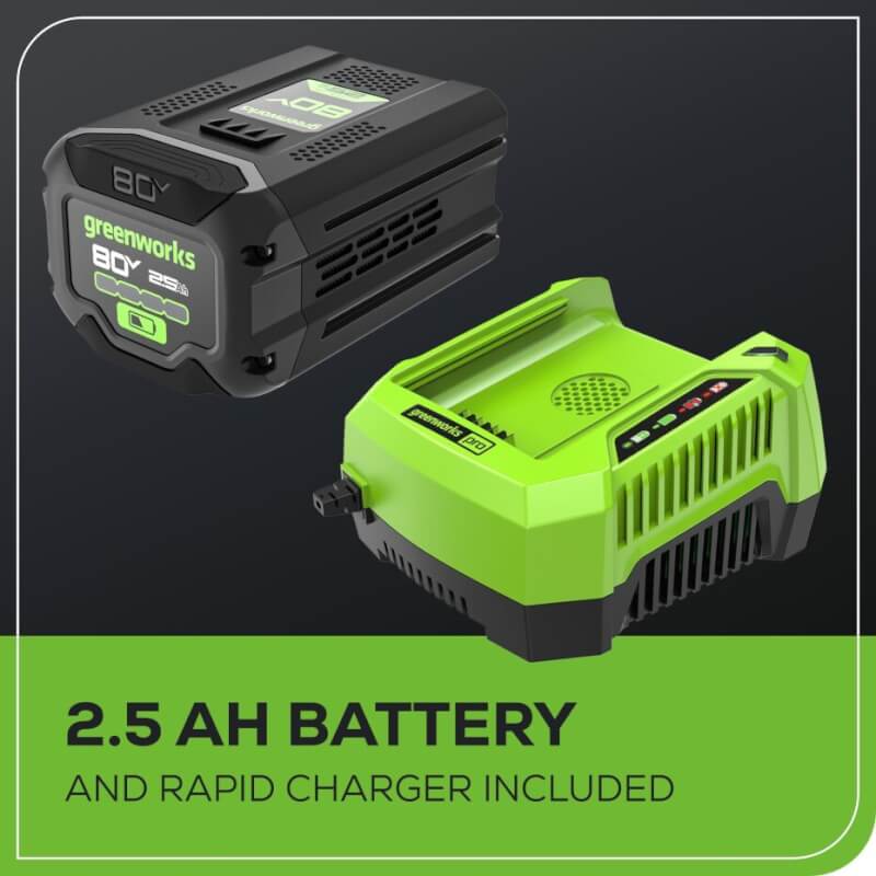 80V 700 CFM Leaf Blower, 2.5Ah Battery and Charger Included