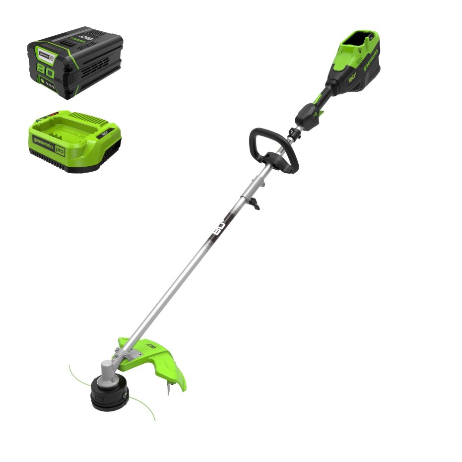 80V Cordless 16" Brushless Top Mount String Trimmer (Attachment Capable) w/ 2.5Ah Battery & Charger