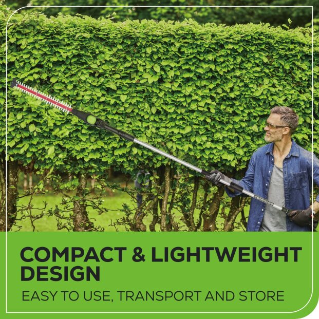 Taille-haie à perche 80 V, 20 po, batterie 2,0 Ah et chargeur inclus