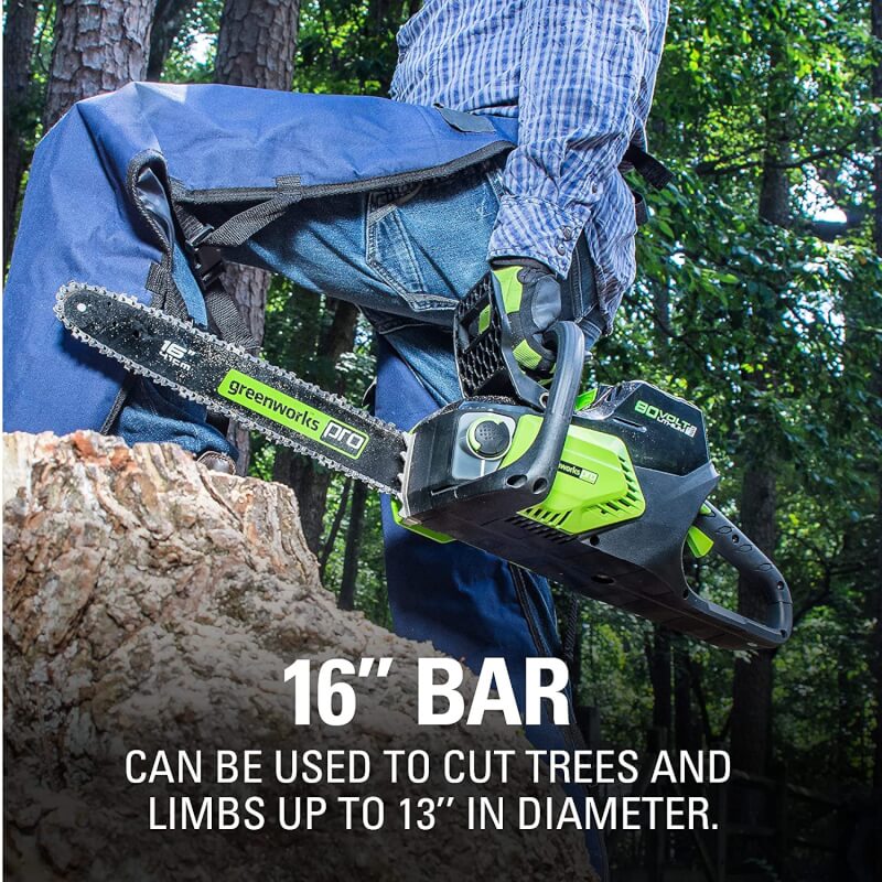Scie à chaîne sans balais 80 V, 16 pouces, batterie 2,0 Ah et chargeur inclus – CS80L211