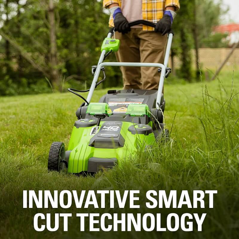 Tondeuse à double lame 40 V, 20 pouces, batteries et chargeur 2,0 Ah et 4,0 Ah inclus