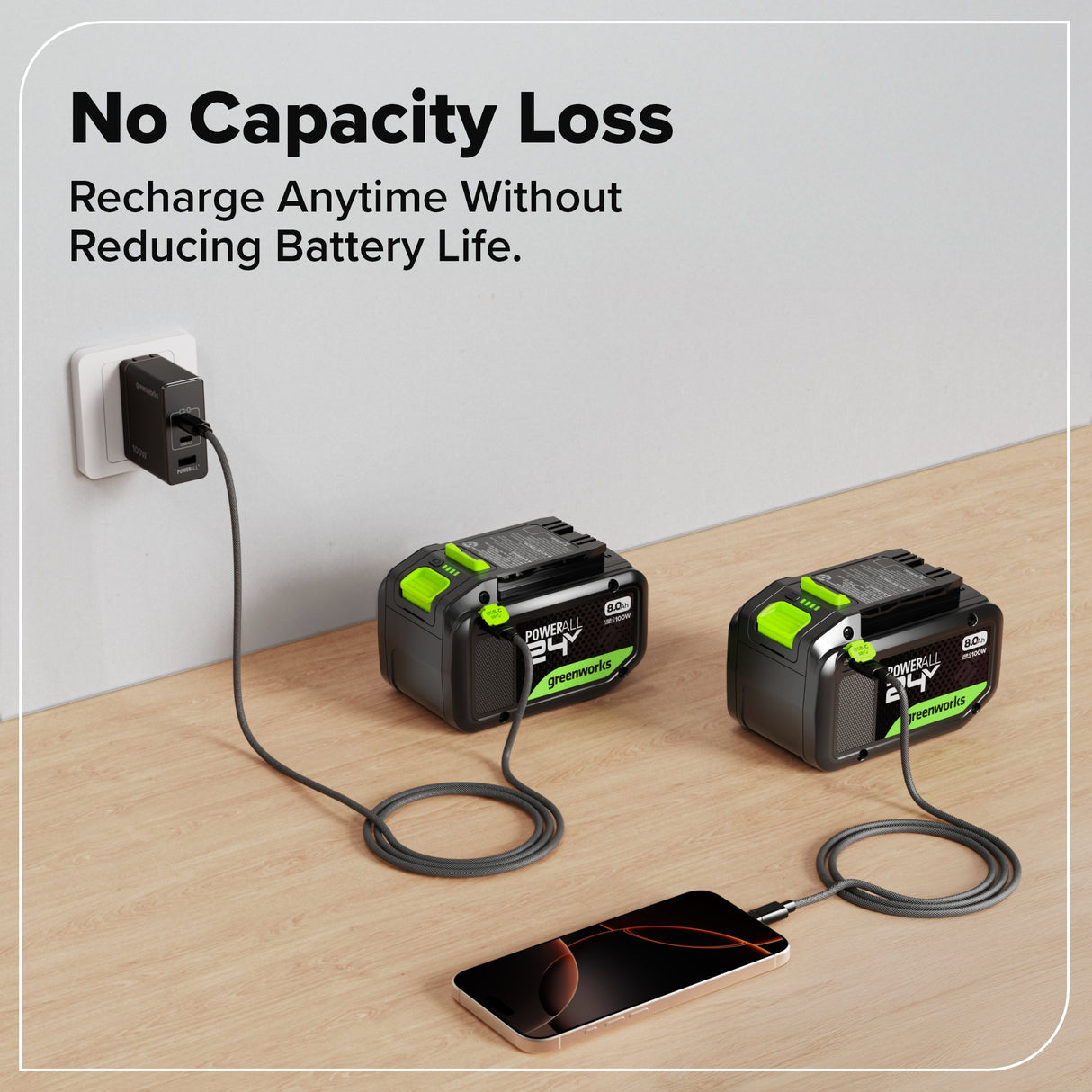 24V 8.0Ah High Power Battery with Type-C USB Port