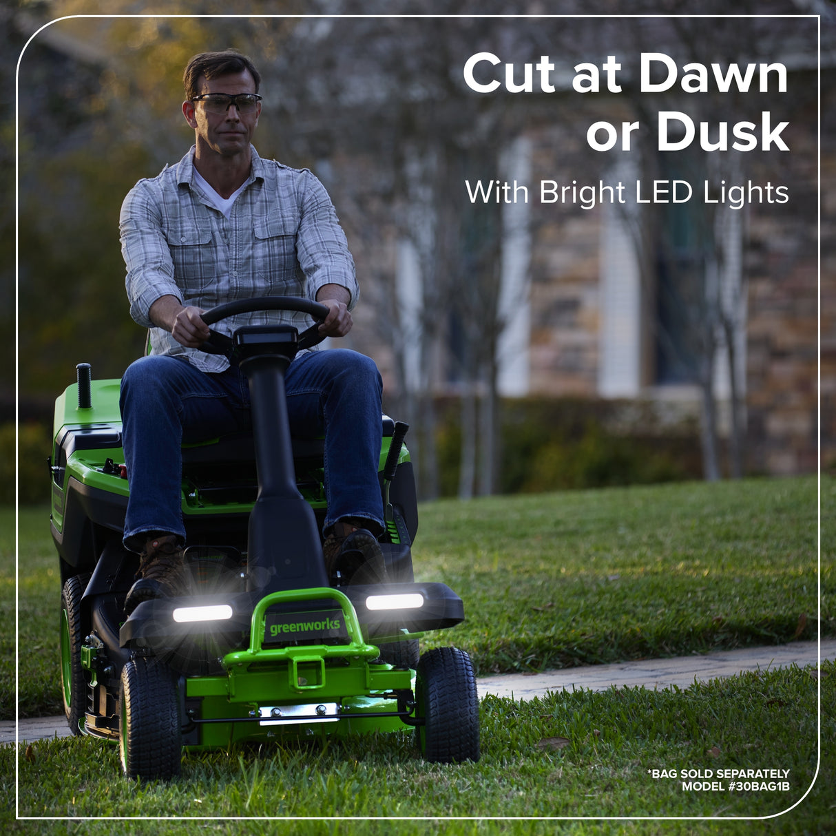 80V 30" CrossoverT Riding Lawn Tractor, (4) 6.0Ah Batteries and 600 Watt Charger Included